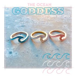 The Ocean Goddess Ring Set - 3 pcs